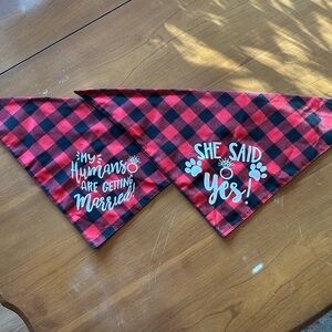 Red and Black Checkered Dog Bandanas NWOT